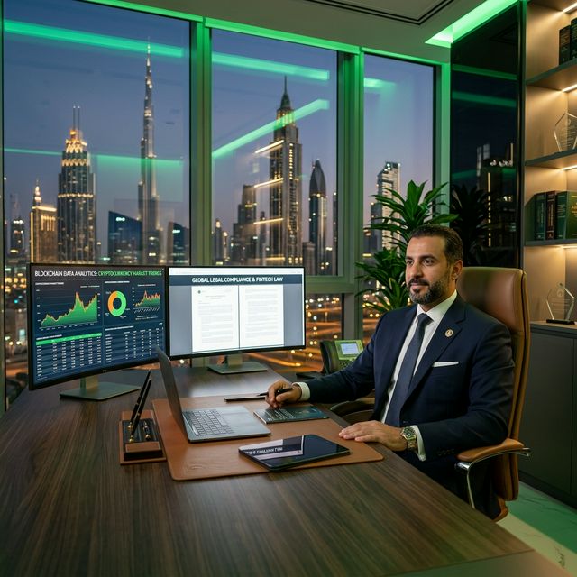 المحامي منصور الفراجي في مكتبه